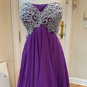 purple ANNY LEE evening gown